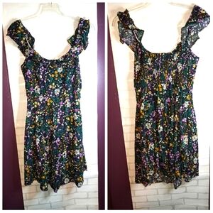 NWOT Adorable Old Navy Cami Floral Ruffle Sleeve Dress Large